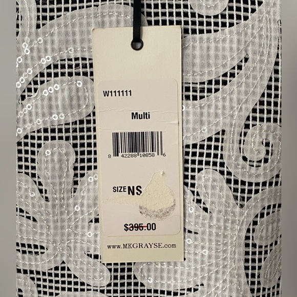 Grayse NWT Short Sleeve Open Front Sequin and Appliqué Cardigan - Picture 4 of 6